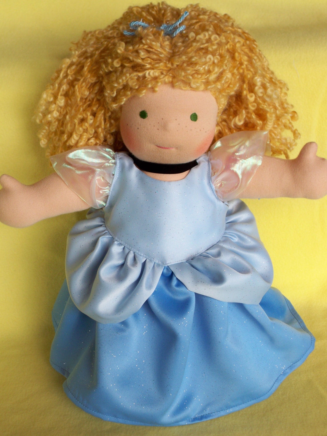 Waldorf doll  Cinderella dress for a 15" doll