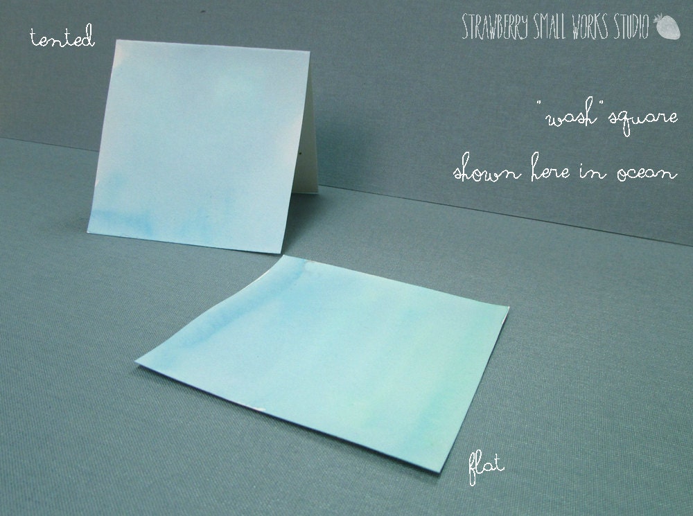 Wash- Ombre watercolor escort wedding seating cards made to order square or rectangle
