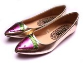 Juicy Fruit Metallic Watermelon Ballet Flat Shoes