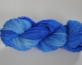 Sapphire Hand Dyed Silver Sparkle Sock Yarn