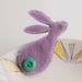Violet bunny brooch