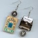 Book Cover Earrings Slaughterhouse-Five Kurt Vonnegut Vintage typewriter Quote