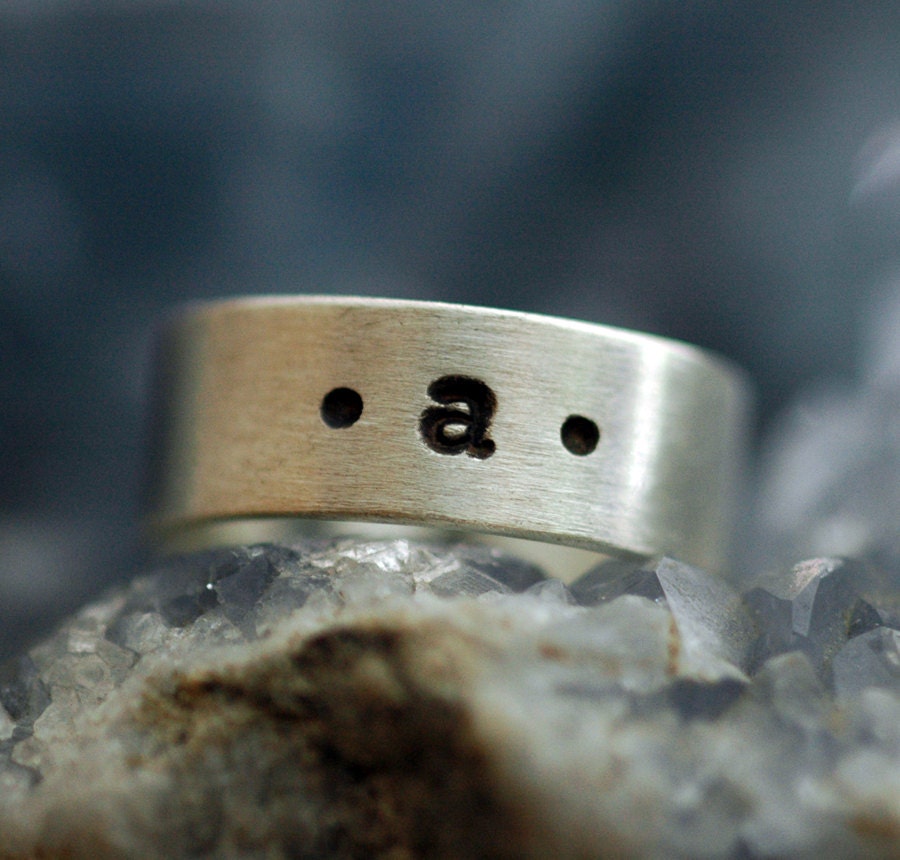 Lowercase Letter Band - Brushed Matte Ring - A Band for Men or Women - Made in Sustainable Silver