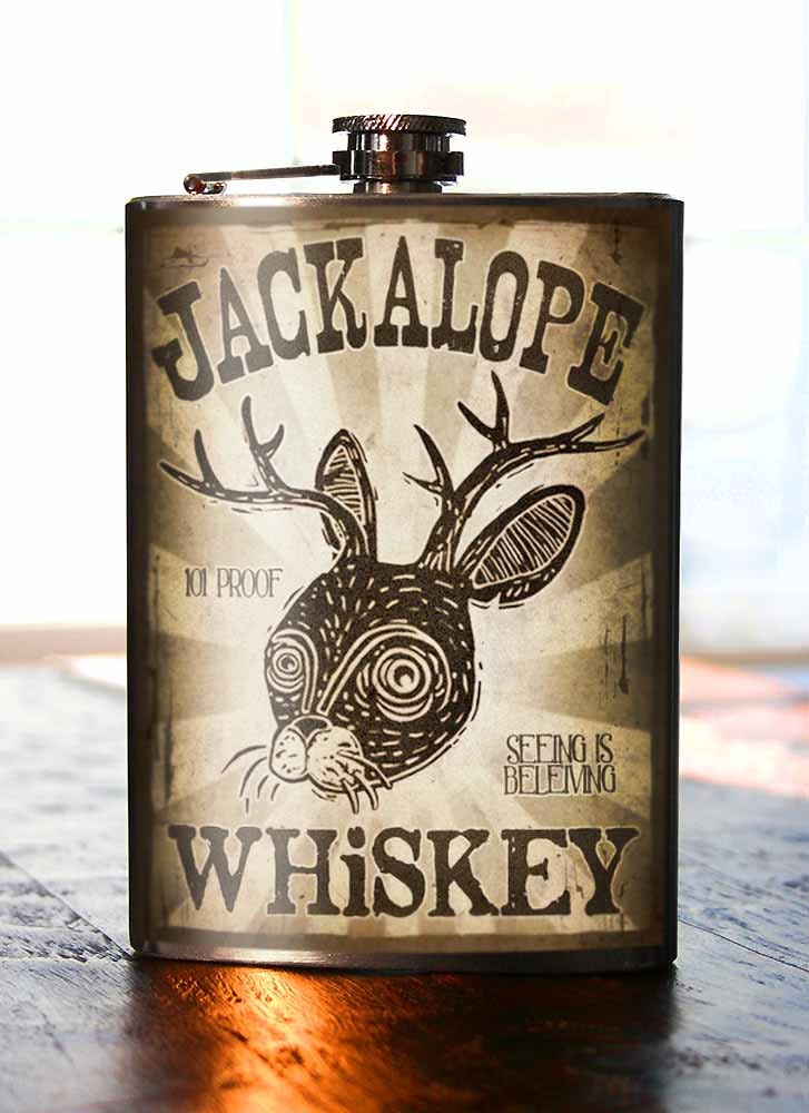 Jackalope Whiskey - Stainless Steel Flask - 8oz.