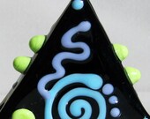 Funfetti Triangle Focal--Handmade Lampwork Glass Bead
