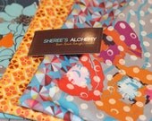 Flea Market Fancy Nouvella and Field Study Collections Modern Cotton Fat Quarter FQ Bundle 4 prints Gray Orange Blue Floral Quilting Sewing