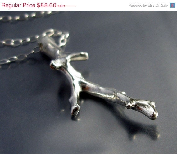 coral sea branch, sterling silver pendant, ready to ship, coral jewelry