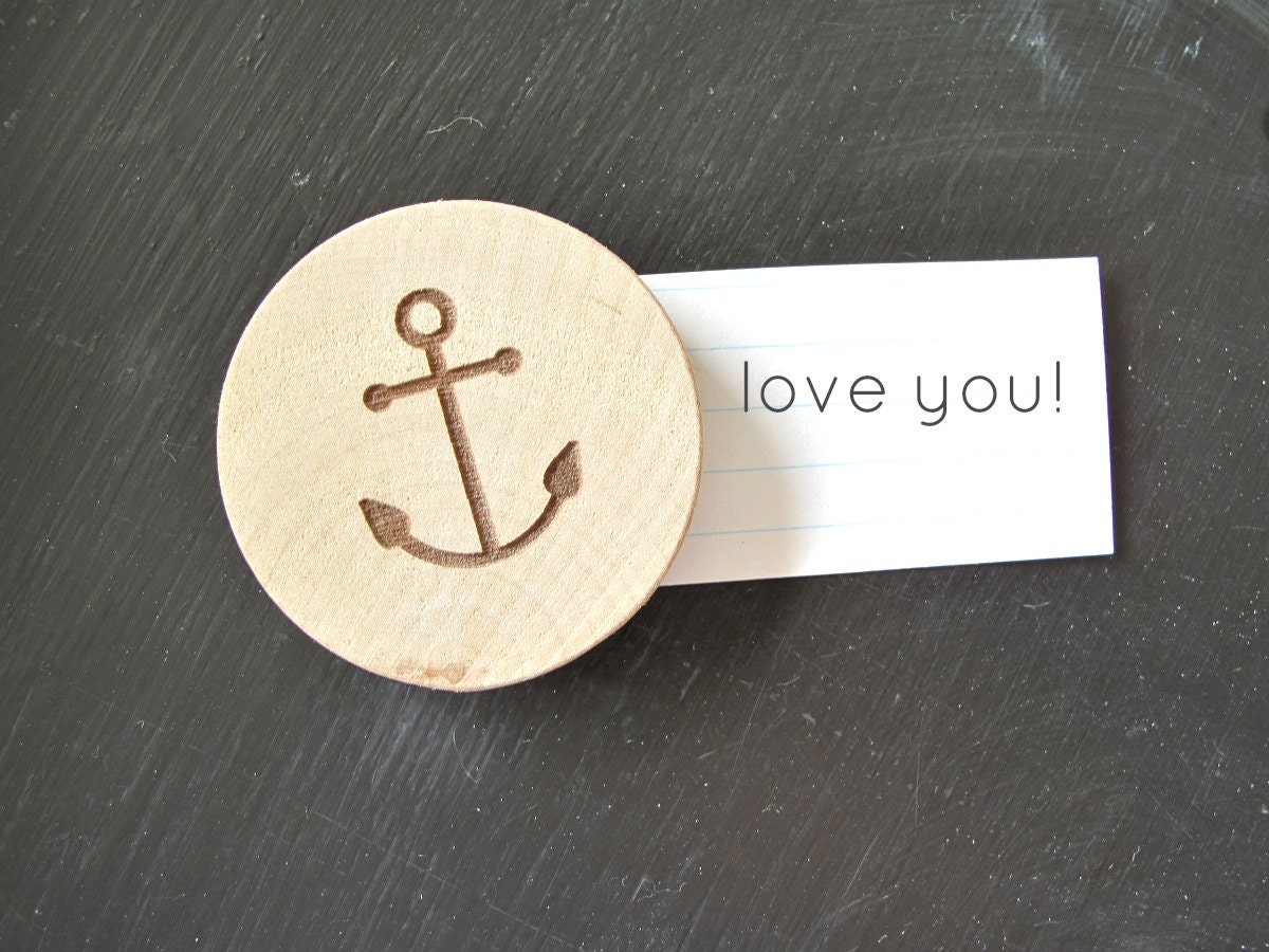 anchor wood magnet, magnets, nautical