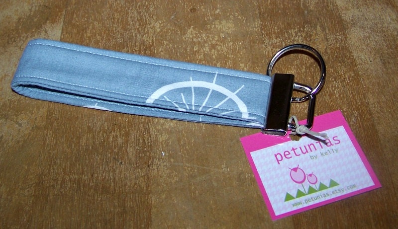 PETUNIAS' Key Fob - keyfob key chain purse accessories fabric gift wristlet