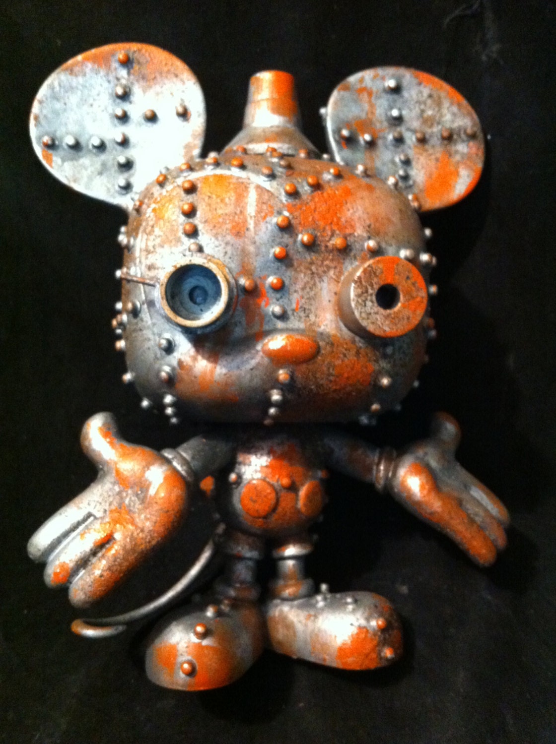 Steampunk Industrial Custom Steam-bot Willie Mickey Mouse robot  Urban Vinyl Art toy