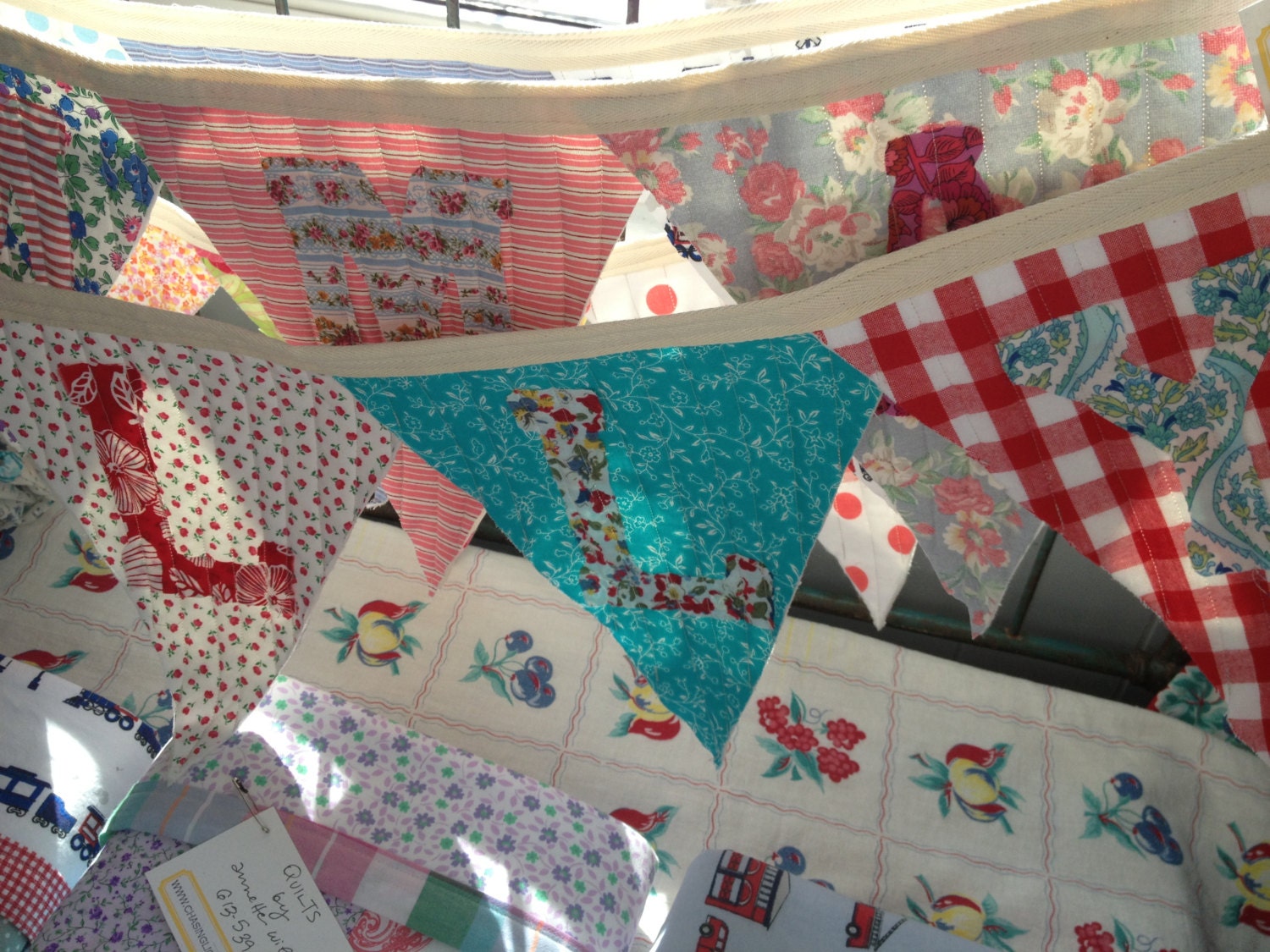 Quilted name banner