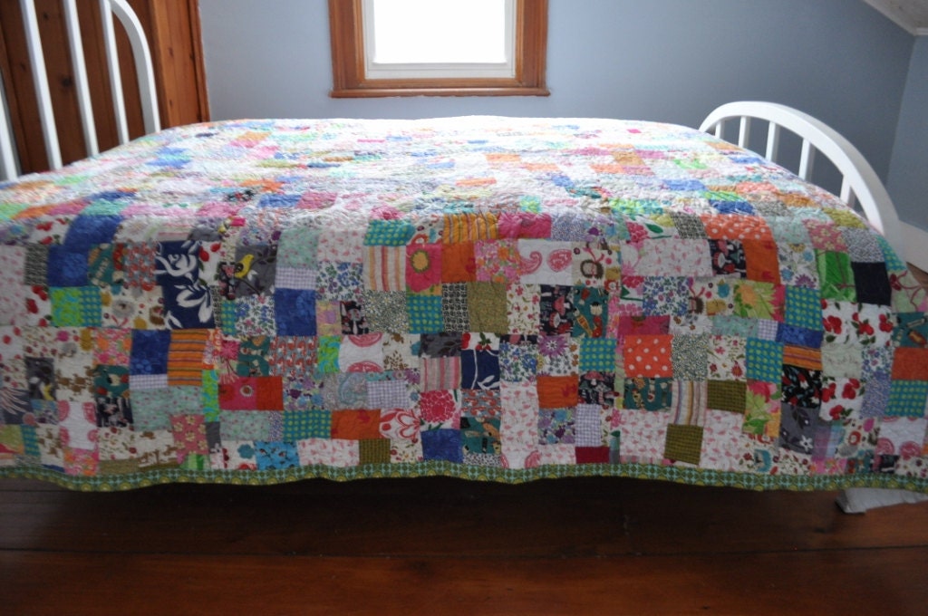 collage of childhood or collage of a life -- custom queen size quilt