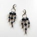 Heat in Montana Blue- Antiqued brass and Czech glass earrings