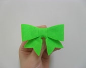 Green Classic Felt Bow