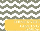 Reserved Listing for Paula  - 1 Organizer Bin - 10 x 10 x 10 - Light Pink/ White Chevron fabric for the outside