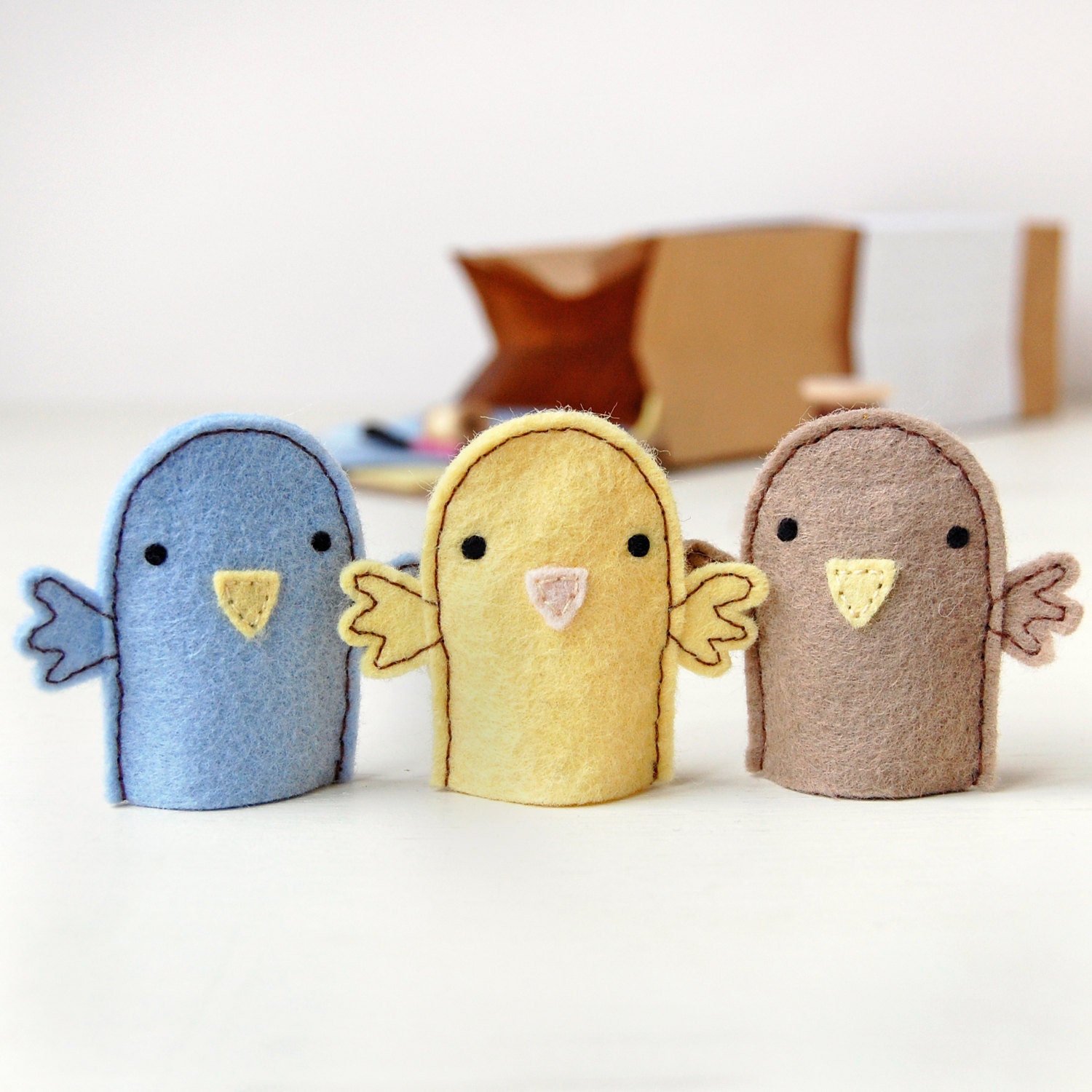 Make Your Own Bird Finger Puppets Kit - Sewing Kit, Activity Kit