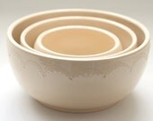 Set of 3 - Nesting Bowls - Cream