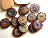 Lampwork Borosilicate Beads FANCY DISCS  Two Sisters Designs