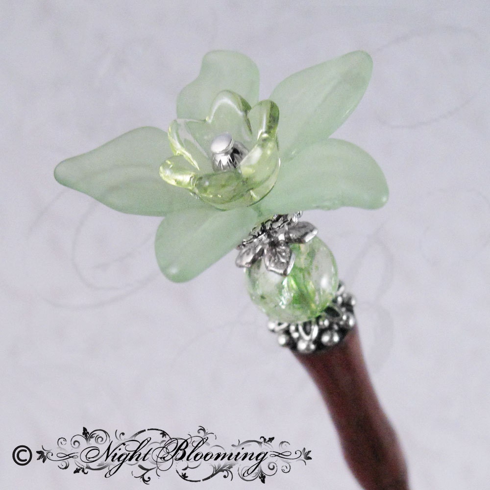 Primrose Faerie Passage Hair Stick- Green