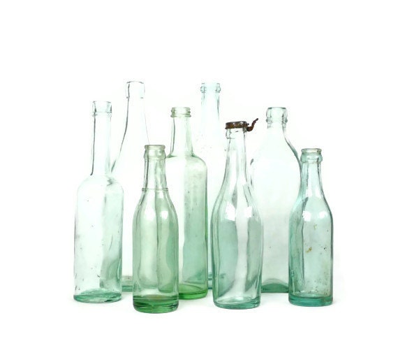 Antique Aqua Bottle Collection