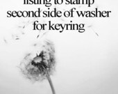 Second side of washer stamped for keyring