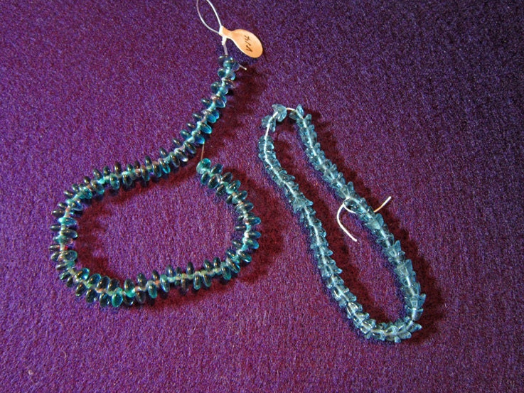 Beads Pressed Czech Glass Flowers Lentils Bead Embroidery Soutache Beading Stone Ocean Teal