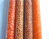 Seed Beads 11/o  Shades Oranges Bead Embroidery Soutache Beading
