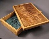 figured walnut and oak box