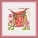 red owl painting - watercolor - print - limited edition and archival print, 8 x 8 inches by cori dantini