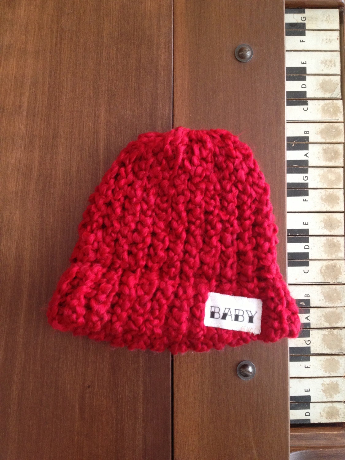 Newborn Red Knit beanie