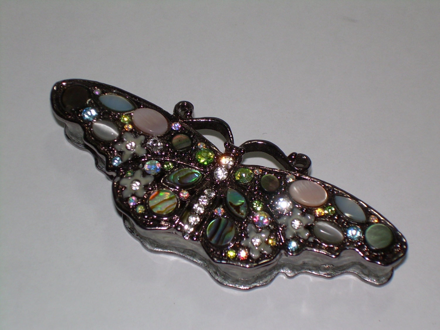 Abalone Butterfly Trinket Box and Brooch