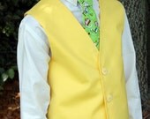 Boys Vest, Custom Vest available in sizes 3 mo, 6 mo, 12 mo, 18 mo, 24 mo, 2t, 3t, 4, 5, 6, 7, 8, 10, 12