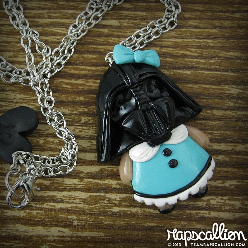 Vader Girl Polymer Clay Necklace