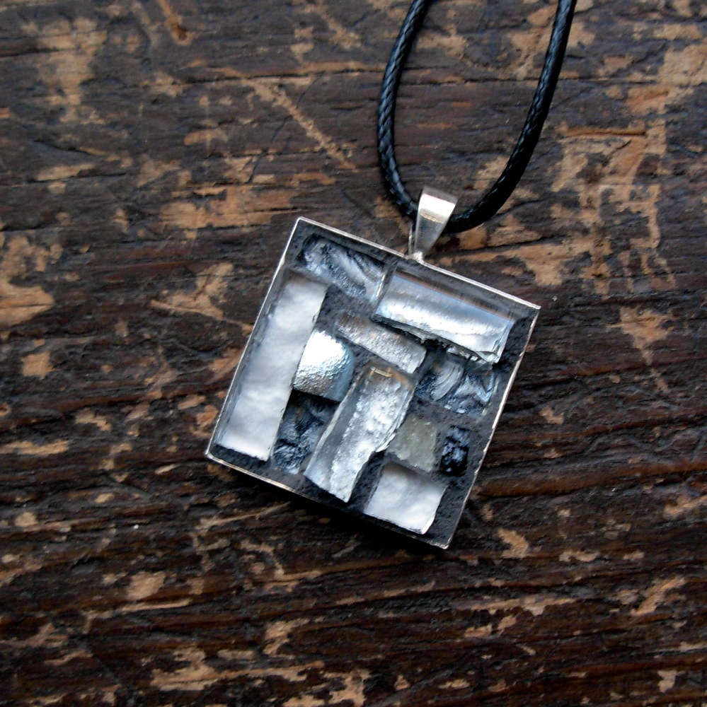 Silver Shimmer Mosaic Pendant