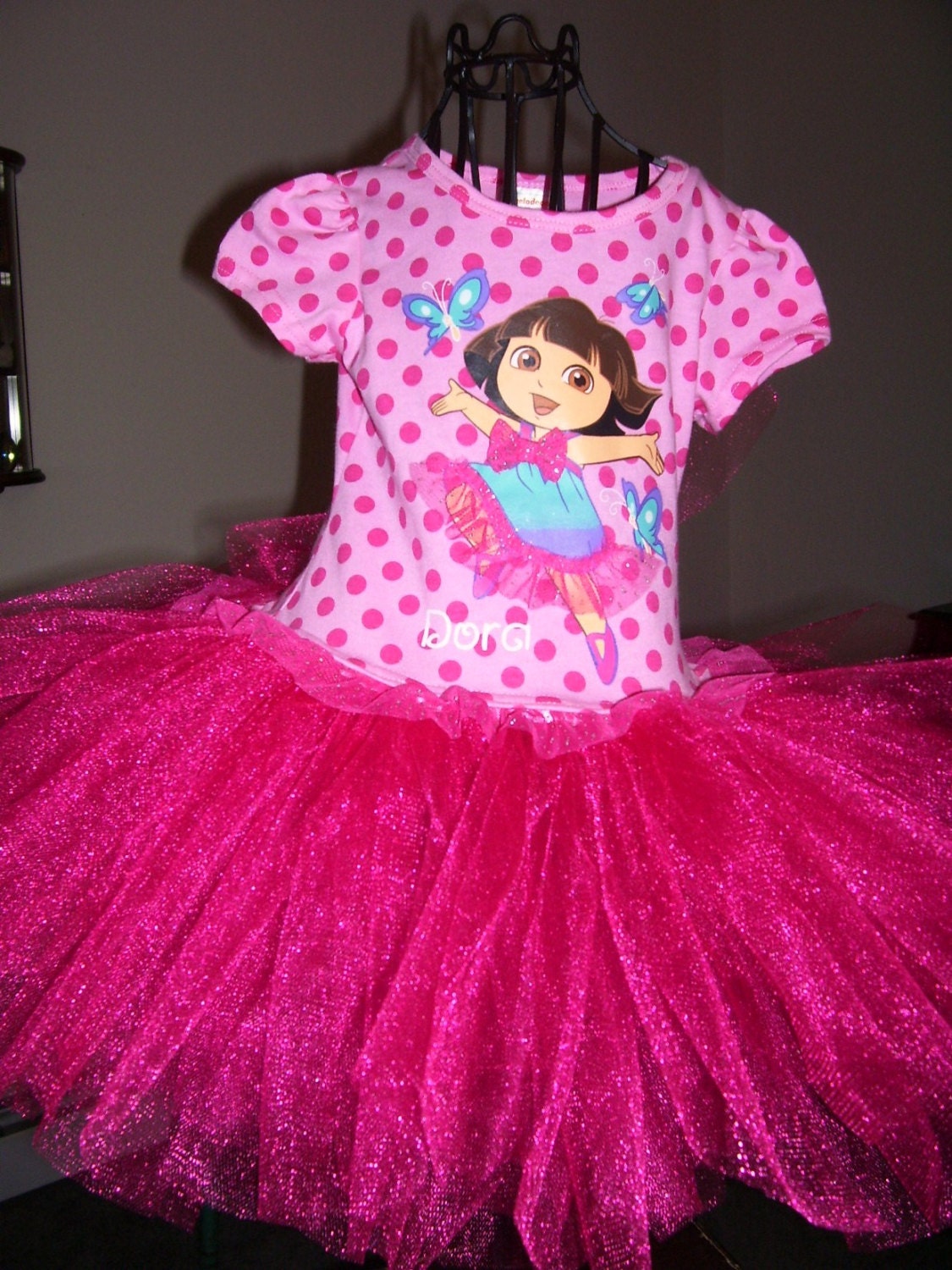 Dora  pink tutu dress sizes 2t..3t..4t.5t..
