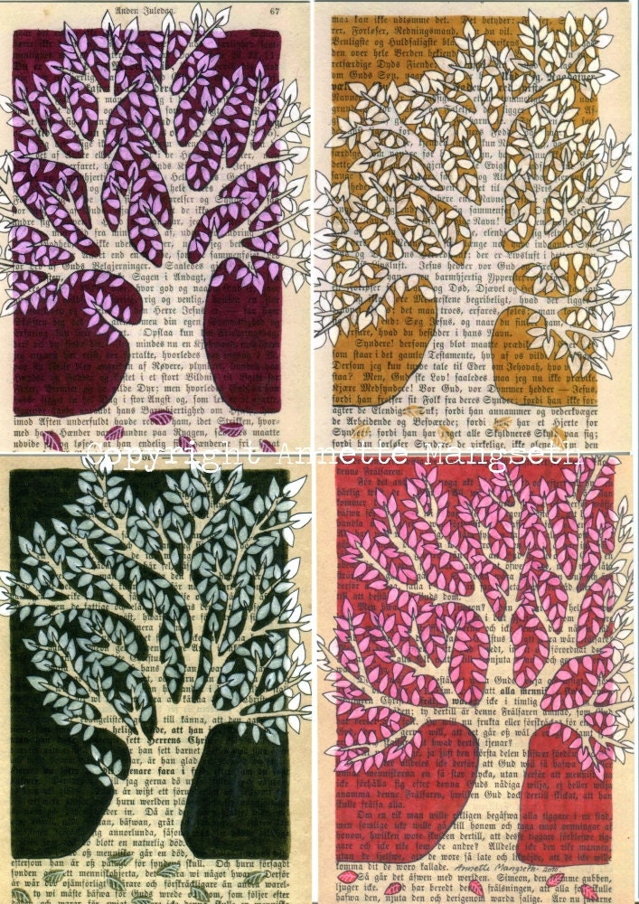 Postcard set - Trees