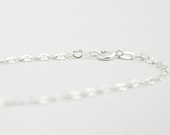 SALE Sterling hearts bracelet - delicate dainty silver chain bracelet - simple jewelry