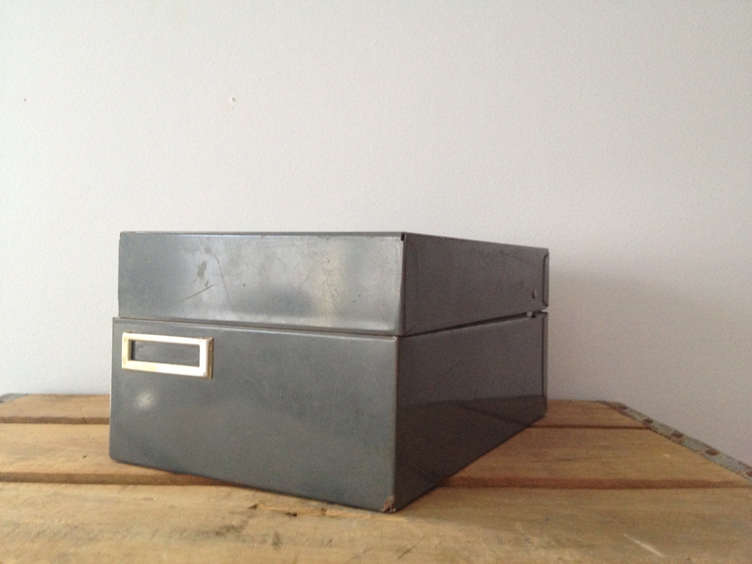 Vintage Industrial Steelmaster Card Cabinet - recipe organizer - Organization - Urban Chic - Industrial Storage Box - Filing Box