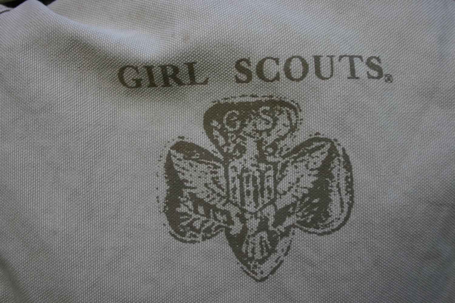 VINTAGE Girl Scout canvas bag
