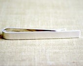 Brushed Finish Sterling Silver Tie Bar or Tie Clip