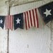Ready to ship...Size MED. American Flag, Patriotic, July 4th, Old Glory, USA, Painted Burlap Banner, Flag, Bunting, Pennant