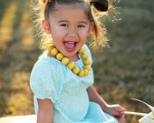 Childrens Toddler Shirred Peasant Top- Seafoam NEW