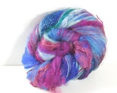 Art Batt Spinning Felting Fiber- Fairy Godmother- Totally Textured Jazzturtle Artisan Batt