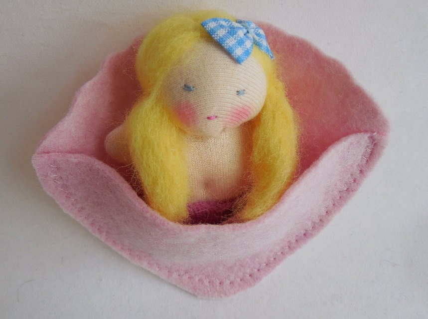 NEW  Pocket Mermaid Doll - Pocket Doll made in the Waldorf Tradition - Mini Mermaid