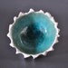 Cerulean Blue Baby Scallop Textured Bowl - Ceramic Porcelain Beach Decor Bowl Sea Shell
