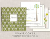 Modern Baby Memory Book (Whimsy Nature Design, Grass Cover 9.25 x 9.5)