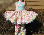 SAMPLE 5pc Custom floral summer spring pageant ready to ship sz 5/6/slim 7 tank 6/6x