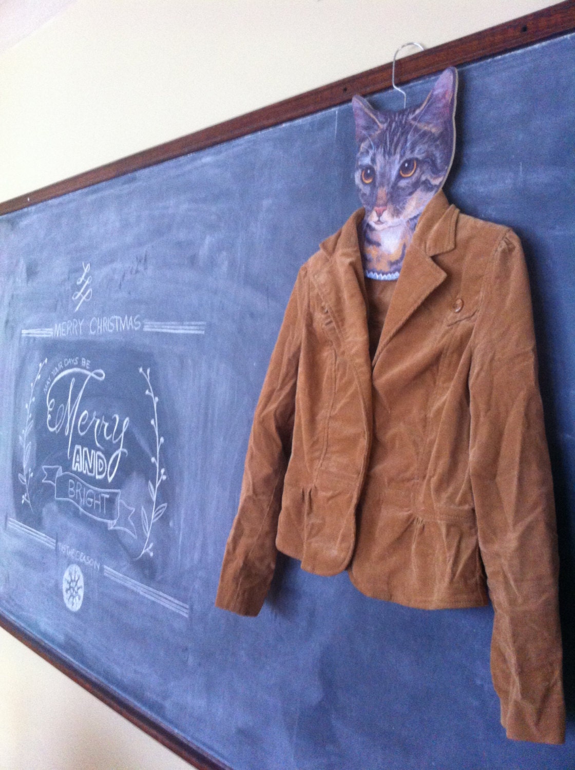 Vintage Fitted Corduroy Jacket with Ruffle Trim - Size 6