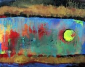 Original Painting by Terrie Boruff Yeatts, Between Worlds abstract 20"x20" Original - TerrieBoruffYeatts
