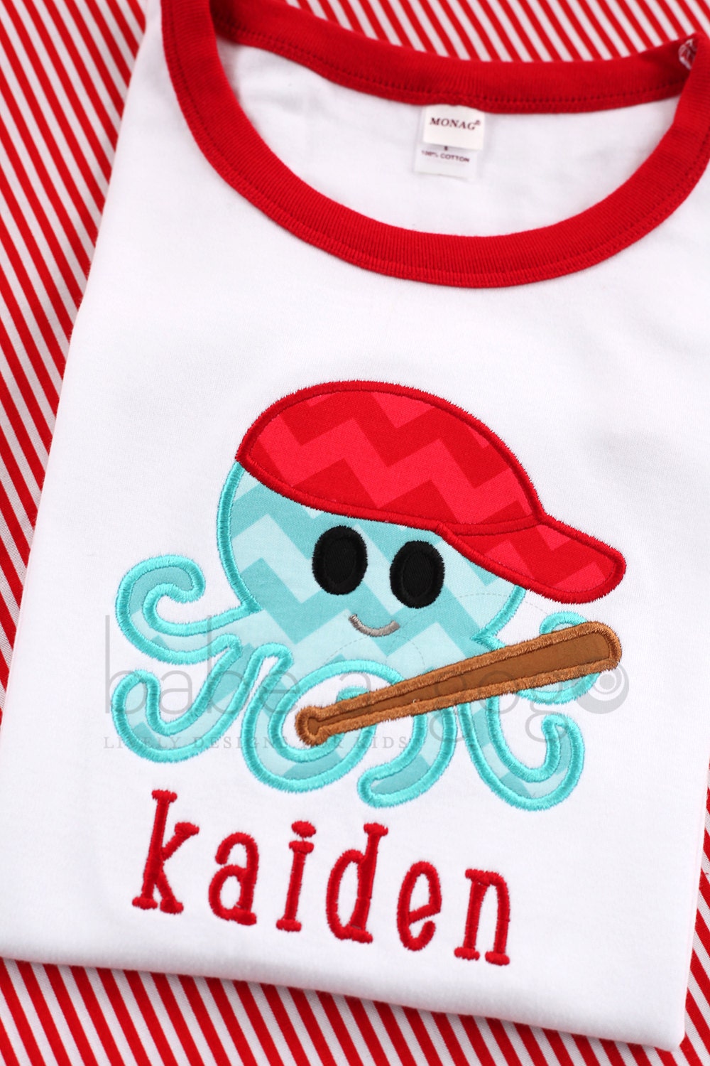 Baseball Single Ringer Tee Shirt by babe-a-gogo for Toddlers, Boys or Girls
